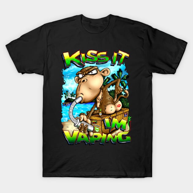 Kiss It I'm Vaping T-Shirt by linkartworks